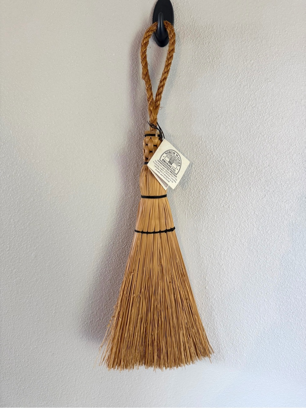 Vintage North Woven Hearth Broom Whisk Shaker Wrap Handle Handmade Crafts